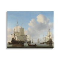 Stupell Industries holandski brodovi na moru Willem van de Velde klasična slikarska Galerija slika umotana