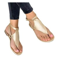 Ženske klizne sandale - otvoreni nožni flip-flops novi stil plaža Ležerne ljetne ploče Sandale Gold-38