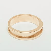 Britanska napravljena 9K ruža zlata prirodna rubin muški prsten za bend - Opcije veličine - veličine 7,75