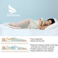 Memory Foam Contour jastuk za koljena potpora za noge za Side Sleeping Grey