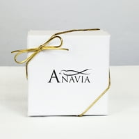 Anavia okrugli Božićni vijenac od nerđajućeg čelika Zlatni disk privjesak nakit sa poklon kutijom