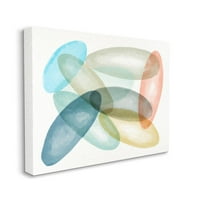 Stupell Industries šareni neprozirni ovali minimalistički apstrakcija dizajn Daphne Polselli, 30 40