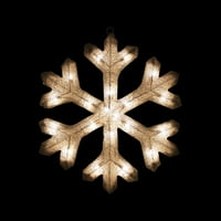 19.5 osvijetljeni srebrni šljokica Snowflake Božić Dvorište Art ili prozor ukras