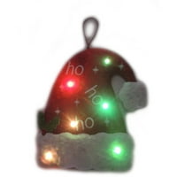 Vrijeme praznika Božićna svjetla Santa šešir metalni viseći dekor sa LED i tajmerom