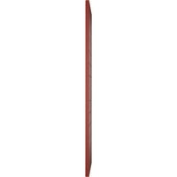 Ekena Millwork 12 W 63 H True Fit PVC horizontalni šlag Moderni stil fiksne kapke, biber crveno