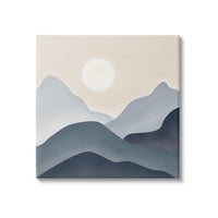 Stupell Industries visoki planinski vrhovi Sažetak sjajna Mjesečeva sunce grafička Umjetnička galerija
