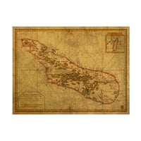 Crveni Atlas Dizajnira Umjetnost Platna Madagaskara 1765