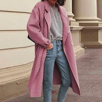Ženski vrhovi labavi Casual Outwear modni udobni modni kaputi Pink s-6XL