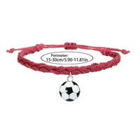 VOZHIDAOKE narukvica za žene narukvice za nogometne šarme Soccer Party favorira crne crvene bijele smeđe