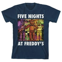 Pet noći kod Freddyjevih Animatroničkih likova dječakova mornarička majica-mala