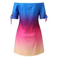 Catalem ženske Maxi haljine za ljetne žene Moda Casual Dress Summer Off Ramen Print kratki rukav Dress