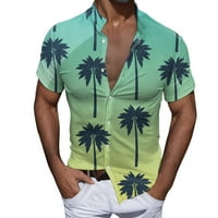 Fsqjgq Tropske štampane muške košulje kratki rukav havajska košulja za muškarce Casual bluza na kopčanje