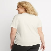 Hanes originali Ženska pamučna majica, plus veličine prirodne 3x