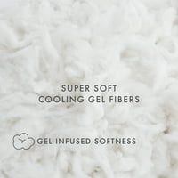 Noble Linens Cooling Luxury gel Fiber jastuci sa pamučnim poklopcem , Queen, White