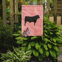 Carolines blaga bb7828gf crna krava krava ružičasta čekovna zastava na vrt veličine malog, višebojni