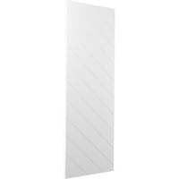 Ekena Millwork 18 W 48 H True Fit PVC dijagonalna ploča Moderni stil fiksne kapke, bijeli