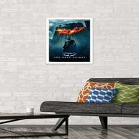 Commics Movie - The Dark Knight - Batman Logo na vatri Jedan lim zidni poster, 14.725 22.375 Uramljeno
