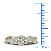 1 3CT TDW Diamond 10K žutog zaobilaznog prstena za obilazak zlata