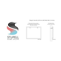 Stupell Industries Close Up list Silhouette Bold apstraktna biljka Botanicals grafička Umjetnost Crni