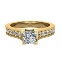 Angažman prstenovi Princess rez dijamantski prstenovi za žene 14k zlatni ct tw