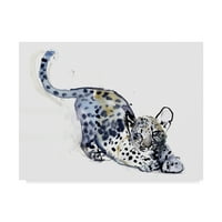 Zaštitni znak likovne umjetnosti' rastezanje mladunčeta arapskog Leoparda ' platno Umjetnost Marka Adlingtona