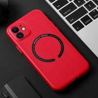 Toyella magnetna kožna torbica za telefon sa finom rupom crveni Iphone pro
