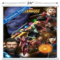 Marvel Cinematic univerzum - Avengers - Infinity War - Challenge Zidni poster sa drvenim magnetskim okvirom,