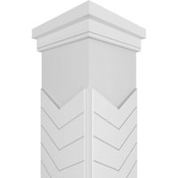 Ekena Millwork 10 W 9'H Craftsman Classic Square non-Konusni Ševron moderna rezbarija kolona w Prairie