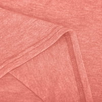 Ženski rufffle s kratkim rukavima Slatka vrhova Dame Crewneck Proljetni vrhovi Leisure Tunika za nošenje sa gamašima Ljetne vintage majice Dandelion Grafički modni osnovni odjeća Red XL