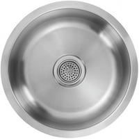 Magnus sudoperi 16-1 4-u 16-1 4-in mjerač nehrđajućeg čelika Jednostruka posuda Okrugli Bar sudoper