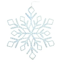 Vickerman 60 Čista bijela LED dijamantna svjetlucava ropelight snježna pahuljica