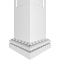 Ekena Millwork 10 W 8'H Craftsman klasični kvadratni ne-Konusni, Ugradni Panel PVC stub komplet, Toskanski