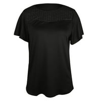 Huachen modni ženski okrugli vrat jednobojna Casual kratka rukava T-Shirt