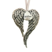 Tarmeek ogrlice za žene, deo mog srca je u Božićnom Memorijalu Angel Wing ornament privjesak BR - ostali pokloni za Dan zaljubljenih, parovi pokloni za muža i ženu