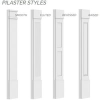 9 W 48 H 2 P podignuta ploča PVC Pilaster sa dekorativnim kapitalom i bazom