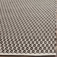 Montauk nazca Geometrijski tepih za trkač pamuka, bjelokosti crna, 2'3 6 '