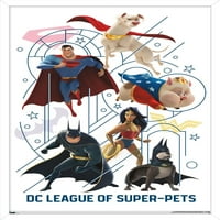 Komični film DC League of Super-PETS - Kongranti zidni poster, 22.375 34 Uramljeno