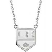 LogoArt Karat bijelo zlato NHL Los Angeles kraljevi veliki privjesak sa ogrlicom