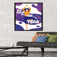 Budite mirni i radite joga zidni poster