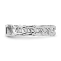 Sterling srebrna rodijumska bara i lančani vezu Podesivi rublje veličine prstena Darovi za žene