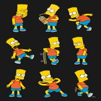 Simpsons Boys Bart Se Suočava Sa Grafičkom Majicom, 2 Pakovanja, Veličine 4-18
