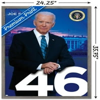 Trendovi International Joe Biden - Predsjednik Zidni poster 24.25 35.75 .75 Barnwood uokvirena verzija