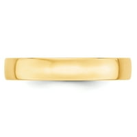 Finest zlato 10k žuto zlato LTW Comfort Fit Band, veličina 6.5