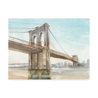 Zaštitni znak likovne umjetnosti 'ikonični akvalični most II' platno umjetnost Ethan Harper