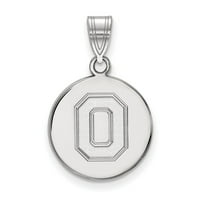 Bijeli privjesak srebrni šarm Sterling Ohio NCAA Državni univerzitet 15