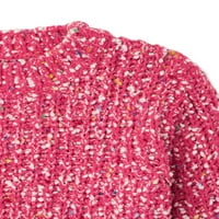 Wonder Nation Girls Dugi rukav Chenille Novost pulover Duks, veličine 4- & plus