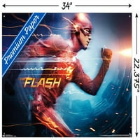 COMICS TV - Flash - zidni poster za silu brzine sa push igle, 22.375 34