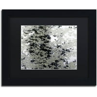 Zaštitni znak Likovna umjetnost Marsh Abstract Umjetnost platna Kurta Shaffera, crni mat, crni okvir