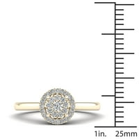 1 4ct TDW dijamantski prsten od žutog zlata od 10k