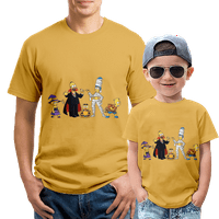 Majice muške i dječake - Televizijski show Crtani kratki rukav poliester tee, ljetna majica za obiteljske casual haljine, žute, veličine -8xl